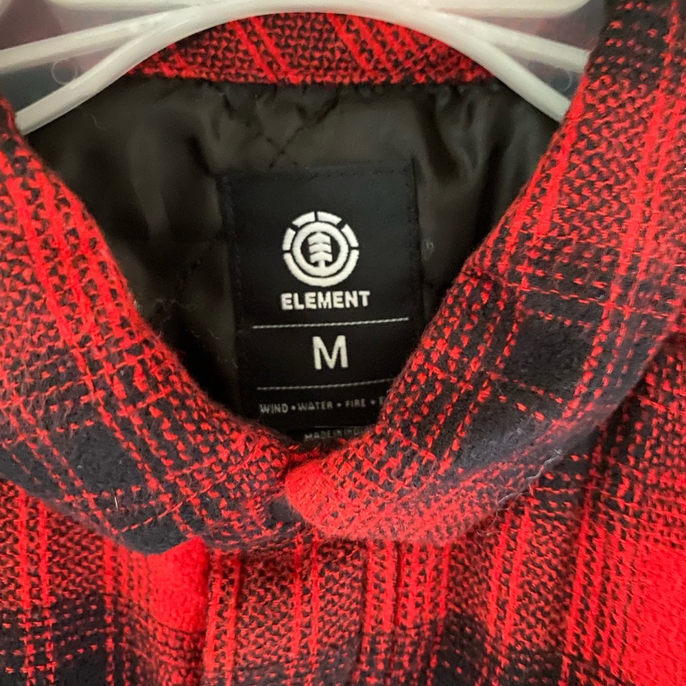 Red medium Element flannel jacket - Picture 2 of 3